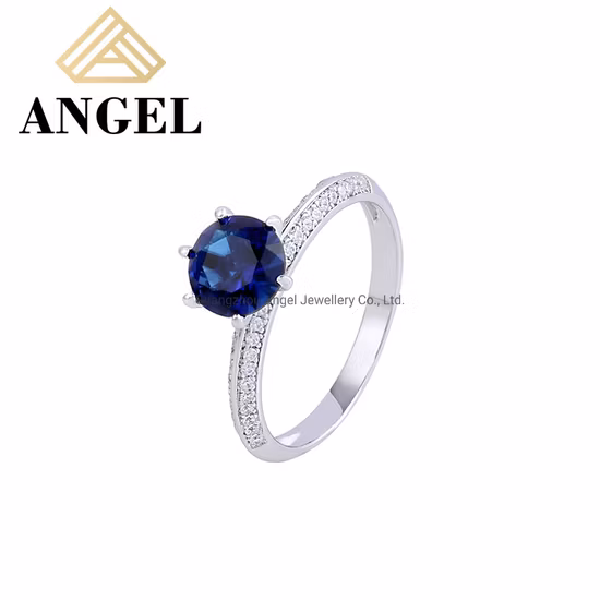 Custom Fashion Jewellery Women Accessories 925 Sterling Silver Cubic Zircon Engagement Wedding Rings Silver Jewelry